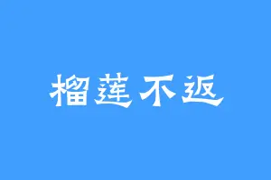 榴莲不返