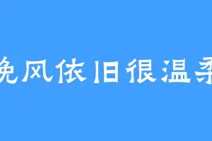 o晚风依旧很温柔o