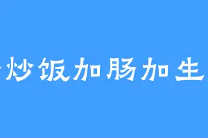 蛋炒饭加肠加生蚝