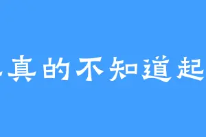 我真真的不知道起啥名