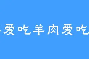 不爱吃羊肉爱吃串