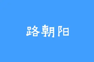 路朝阳