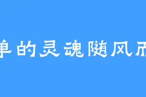 孤单的灵魂随风而埋