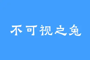 不可视之兔