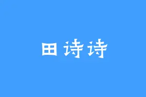 田诗诗