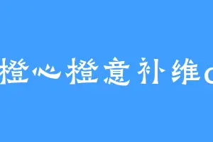 橙心橙意补维c
