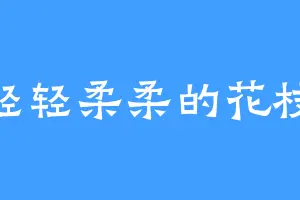 轻轻柔柔的花枝