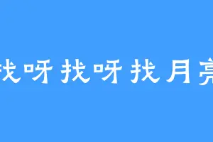 找呀找呀找月亮