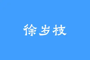 徐岁枝