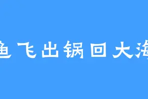 鱼飞出锅回大海