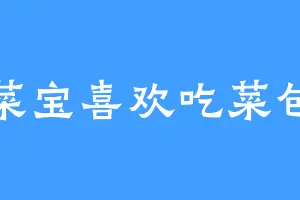 菜宝喜欢吃菜包