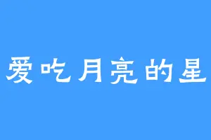 爱吃月亮的星