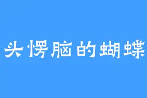 愣头愣脑的蝴蝶精