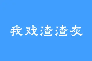 我戏渣渣灰