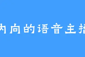 内向的语音主播