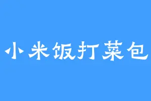 小米饭打菜包