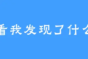 看我发现了什么