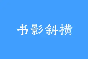 书影斜横