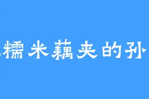爱吃糯米藕夹的孙老九