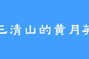 三清山的黄月英